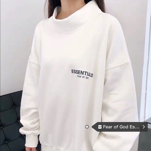 ESSENTIALS crewneck white sweatshirt - Picture 1 of 3